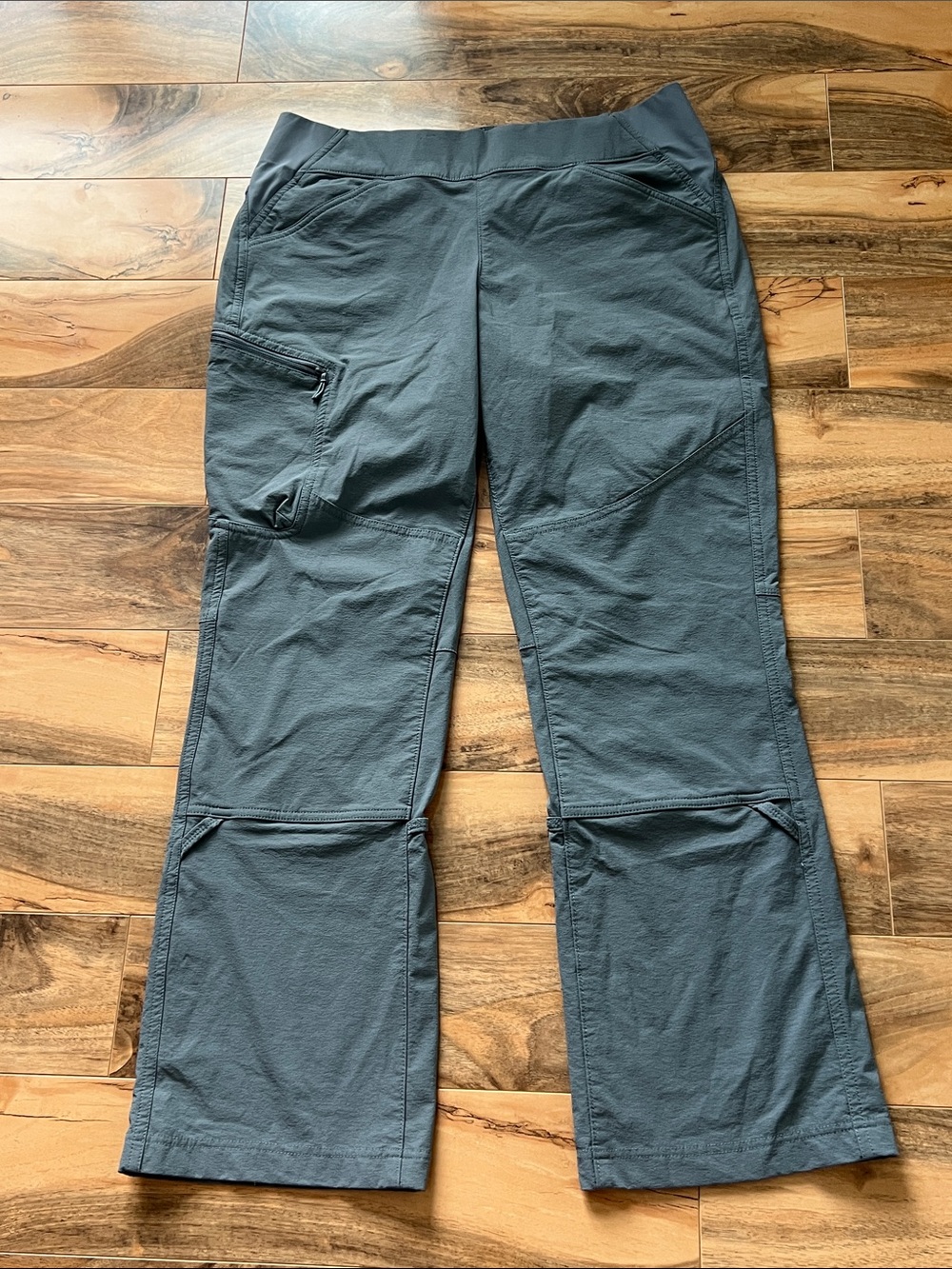 Duluth Trading Women’s Hiking Travel Pull-On Utility Pants Gray Size 14
